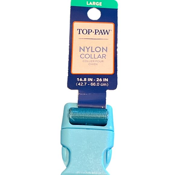 Top Paw Nylon Dog Pet Collar Blue Teal Bugs Size Large NWT D Ring Adjustable - Picture 3 of 4